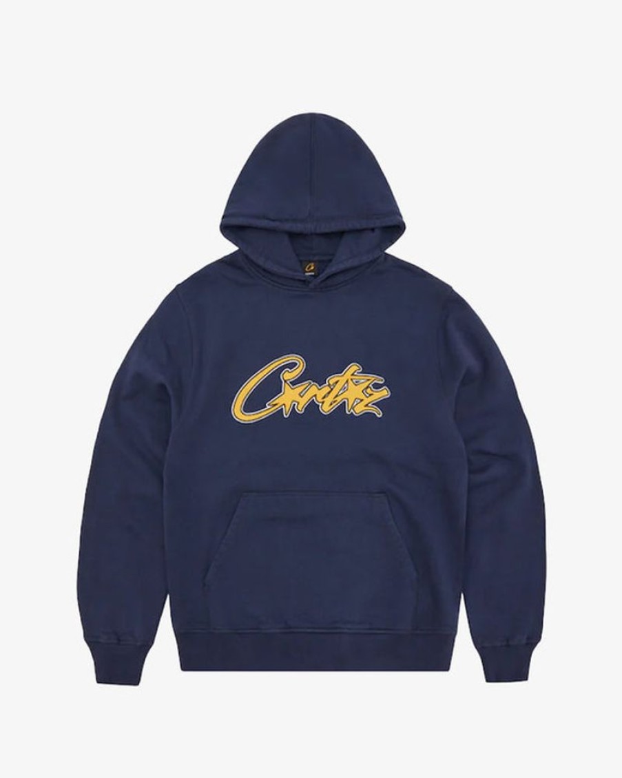 Secret Sneaker Store Online Corteiz Satin Applique Allstarz Hoodie Navy (New) | Streetwear