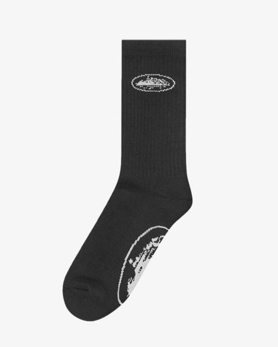 Secret Sneaker Store Online Corteiz Alcatraz Socks Black 1 Pair | Socks