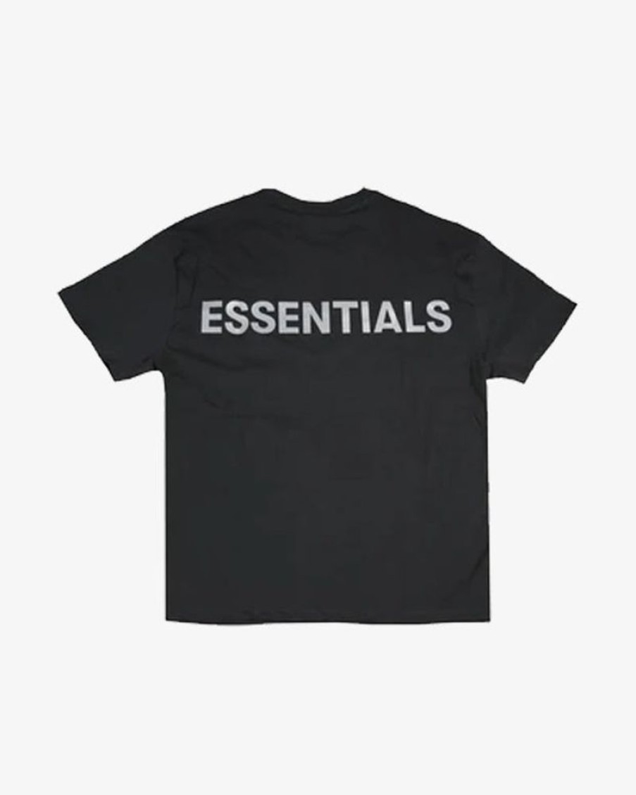 Secret Sneaker Store Online Fog Essentials Fw19 Reflective Logo Black Tee | Tees