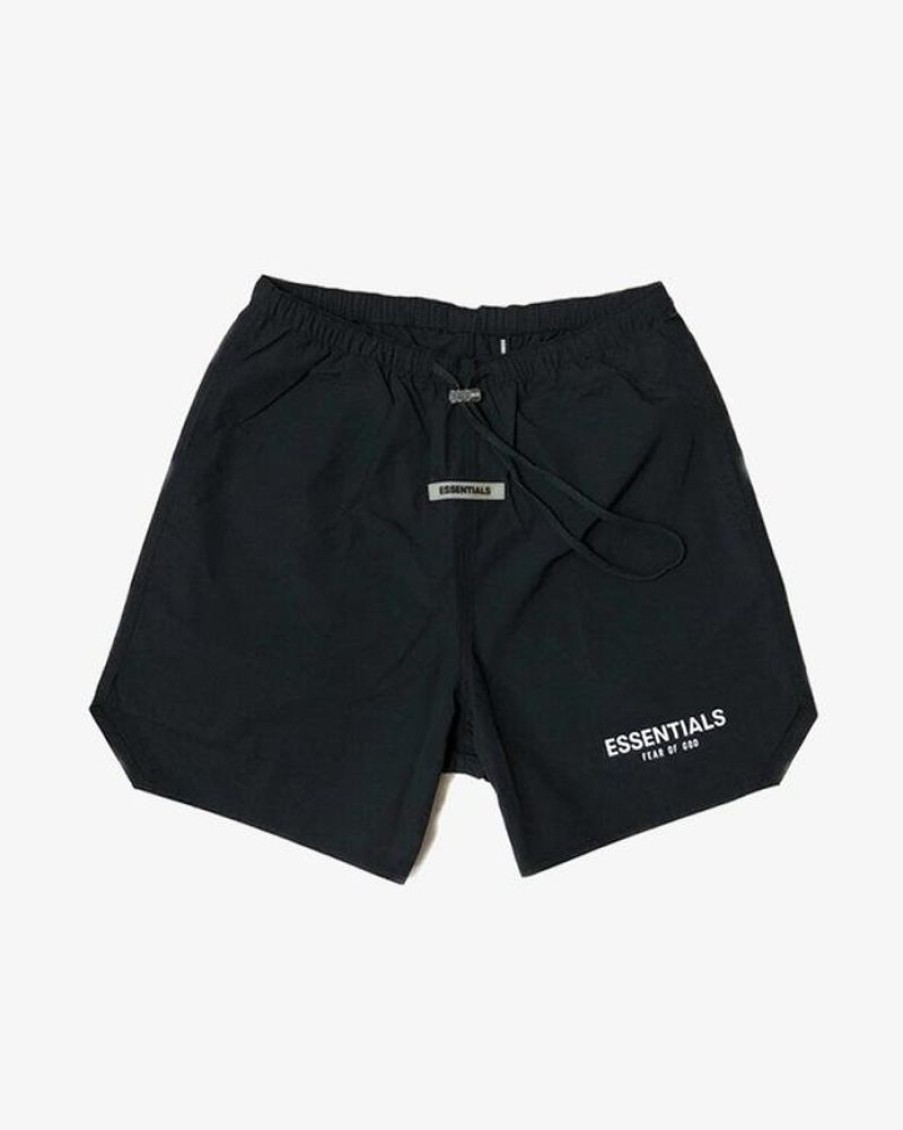 Secret Sneaker Store Online Fog Essentials Fw19 Nylon Reflective Logo Shorts Black | Streetwear