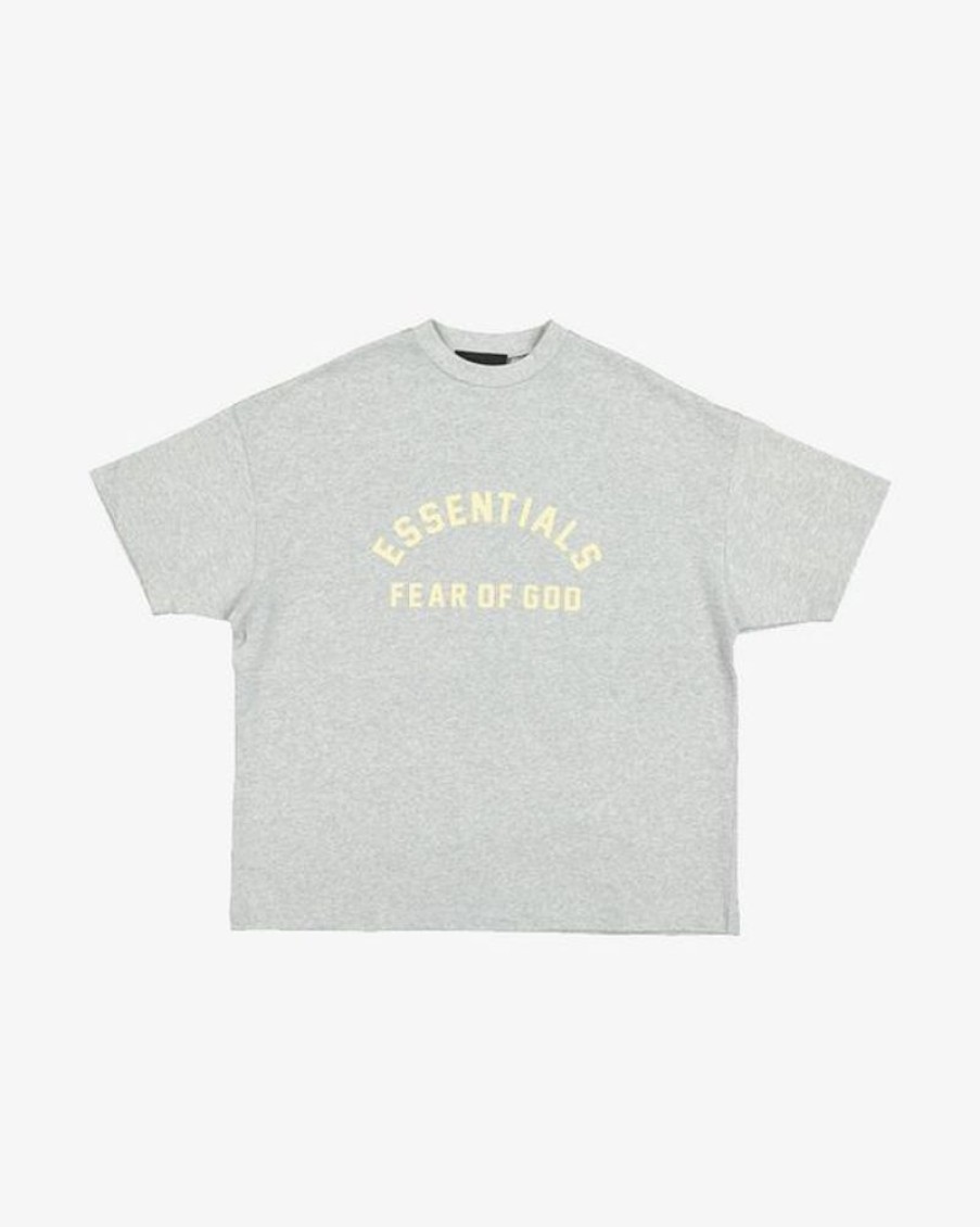 Secret Sneaker Store Online Fog Essentials Fw24 Light Heather Grey Crewneck Tee | Tees