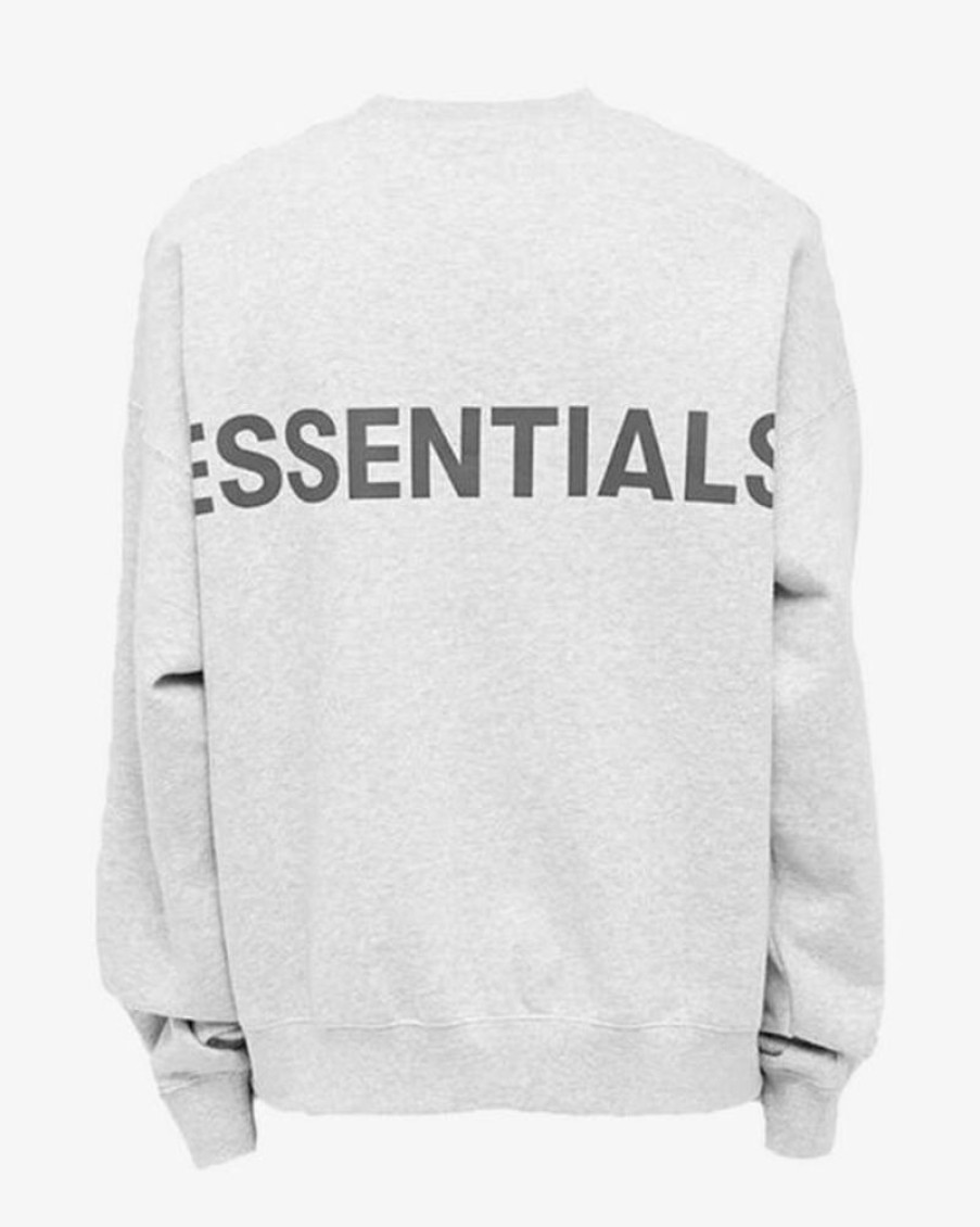 Secret Sneaker Store Online Un-Archiving Fog Essentials 2019 Reflective Logo Heather Grey Crewneck | Streetwear