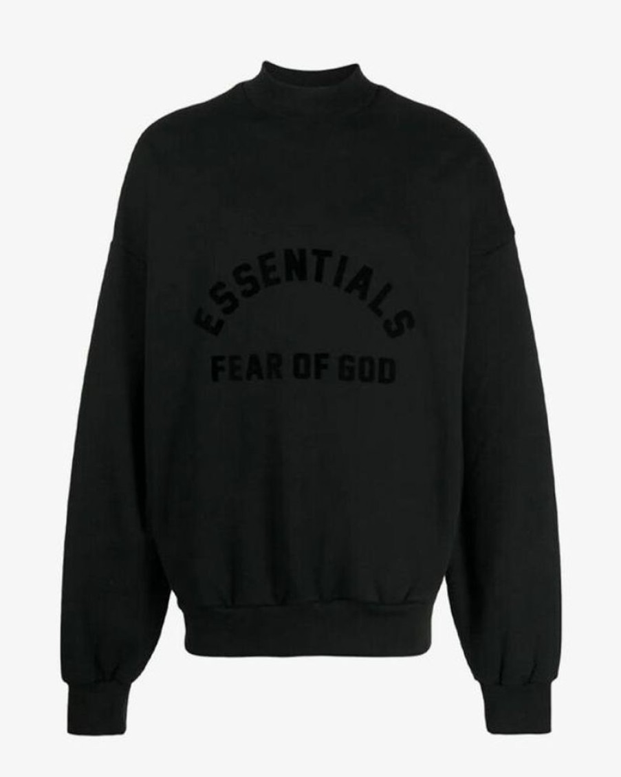 Secret Sneaker Store Online Fear Of God Fog Essentials Ss23 Crewneck Jet Black (New) | Streetwear