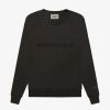 Secret Sneaker Store Online Fog Essentials Ss20 Silicon Applique Logo Weather Black Long Sleeve Tee | Tees