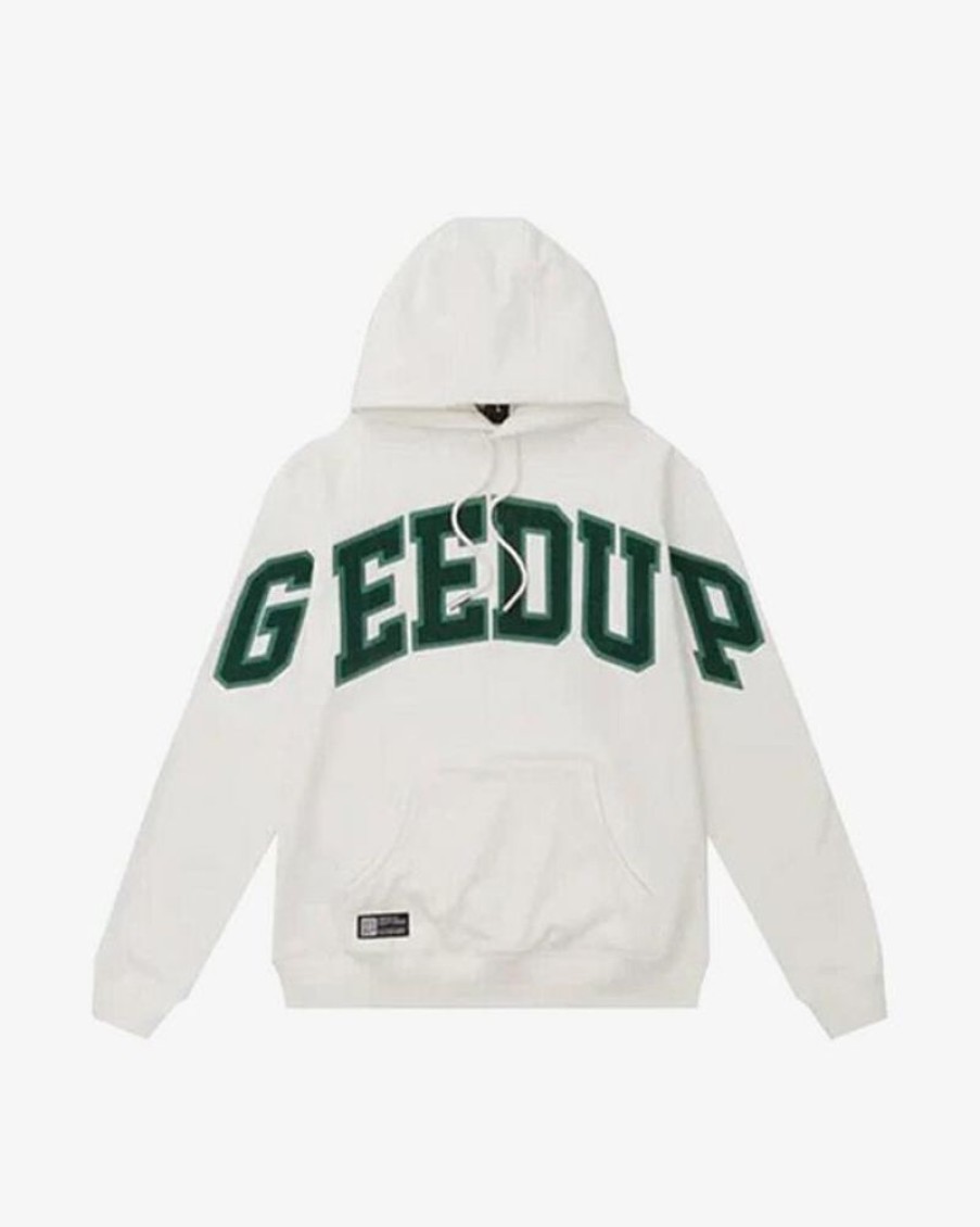 Secret Sneaker Store Online Geedup Team Logo Hoodie White Green | Streetwear