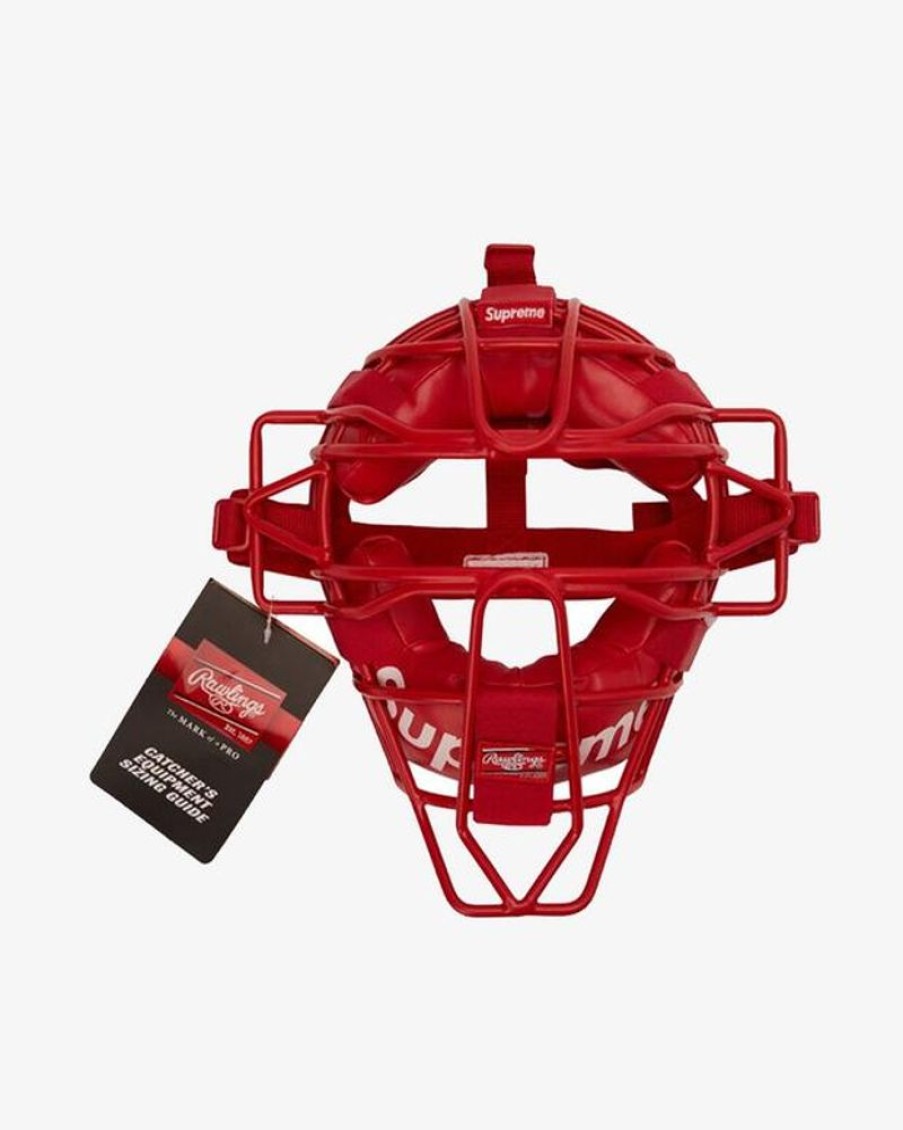 Secret Sneaker Store Online Supreme Ss18 Rawlings Catchers Red Mask | Face Masks