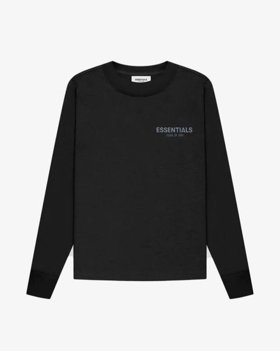 Secret Sneaker Store Online Fog Essentials Fw21 Chest Reflective Logo Black Long Sleeve | Streetwear