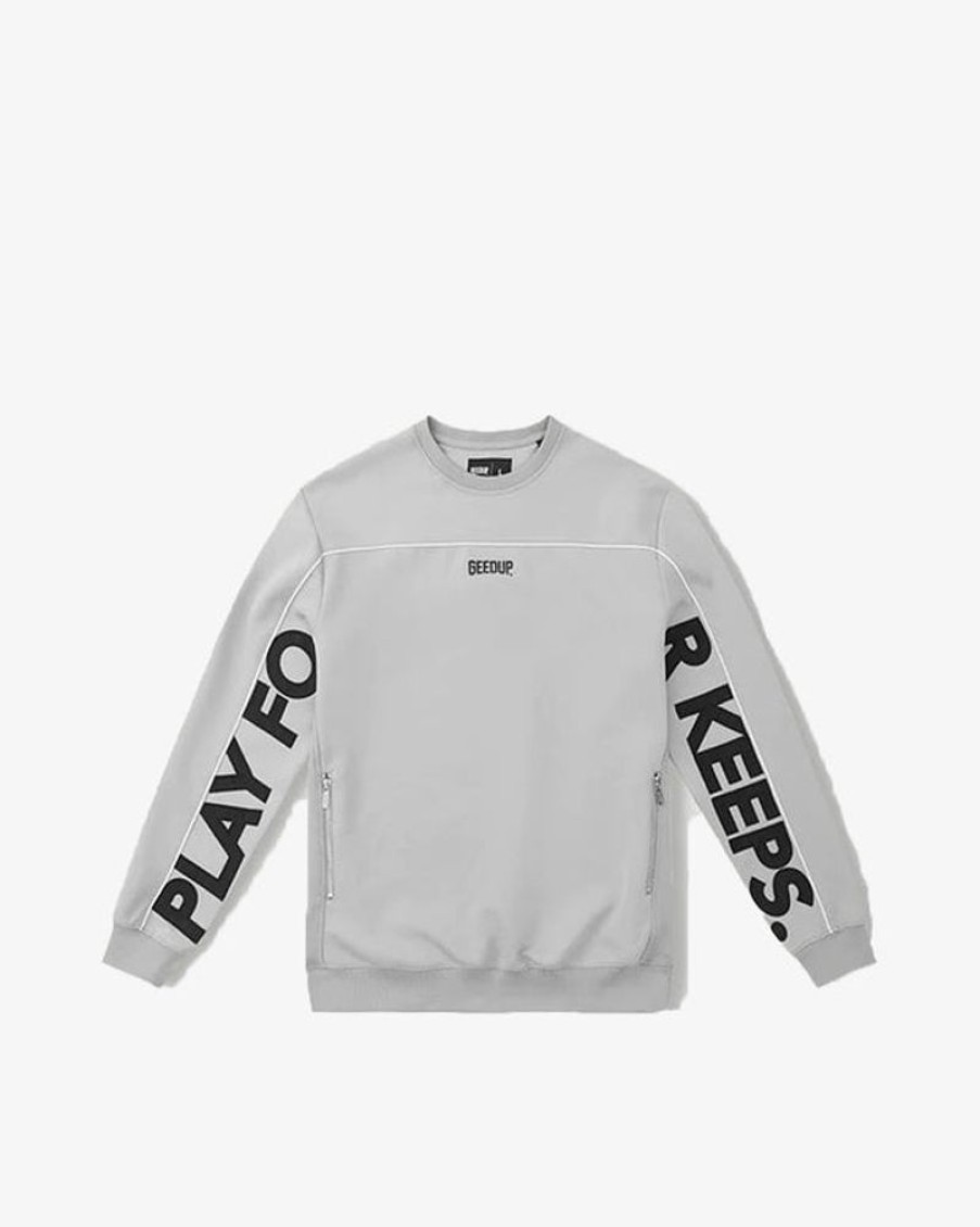 Secret Sneaker Store Online Geedup Play For Keeps Crewneck Grey Black | Streetwear