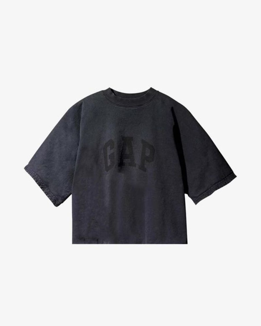 Secret Sneaker Store Online Yeezy Gap Engineered By Balenciaga Dove 3/4 Sleeve Washed Black No Seam Tee | Streetwear