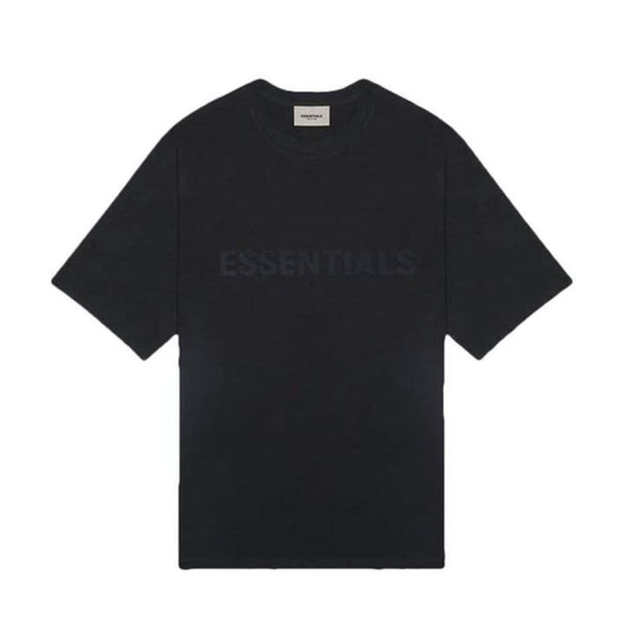 Secret Sneaker Store Online Fog Essentials Ss20 3D Silicon Applique Logo Black Tee | Tees