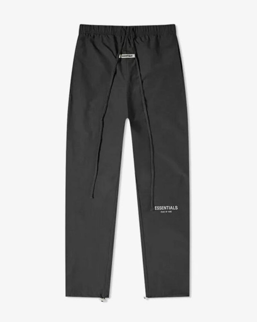 Secret Sneaker Store Online Fog Essentials Fw19 Reflective Logo Nylon Black Track Pants | Streetwear