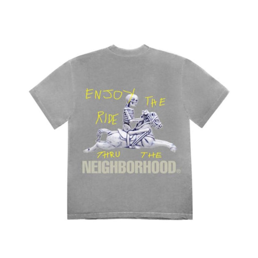 Secret Sneaker Store Online Travis Scott Cactus Jack X Neighborhood Carousel Tee Grey | Streetwear