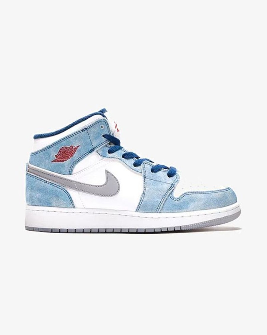 Secret Sneaker Store Online Nike Air Jordan1 Mid Gs French Blue Fire Red | Nike