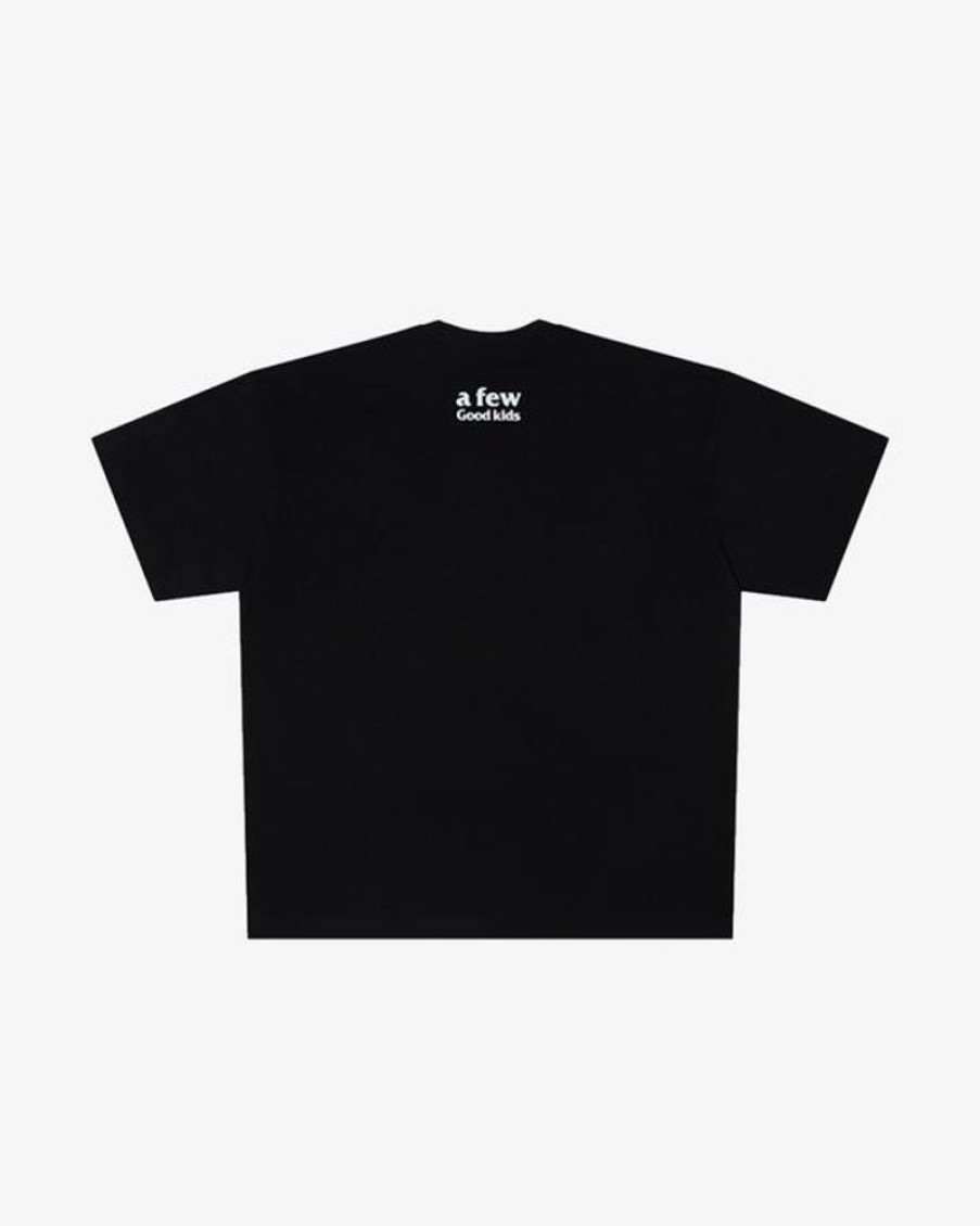 Secret Sneaker Store Online A Few Good Kids Ss23 Embroidered Logo Black Tee | Streetwear