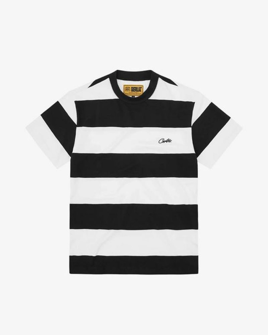 Secret Sneaker Store Online Corteiz Striped Tee Black | Streetwear
