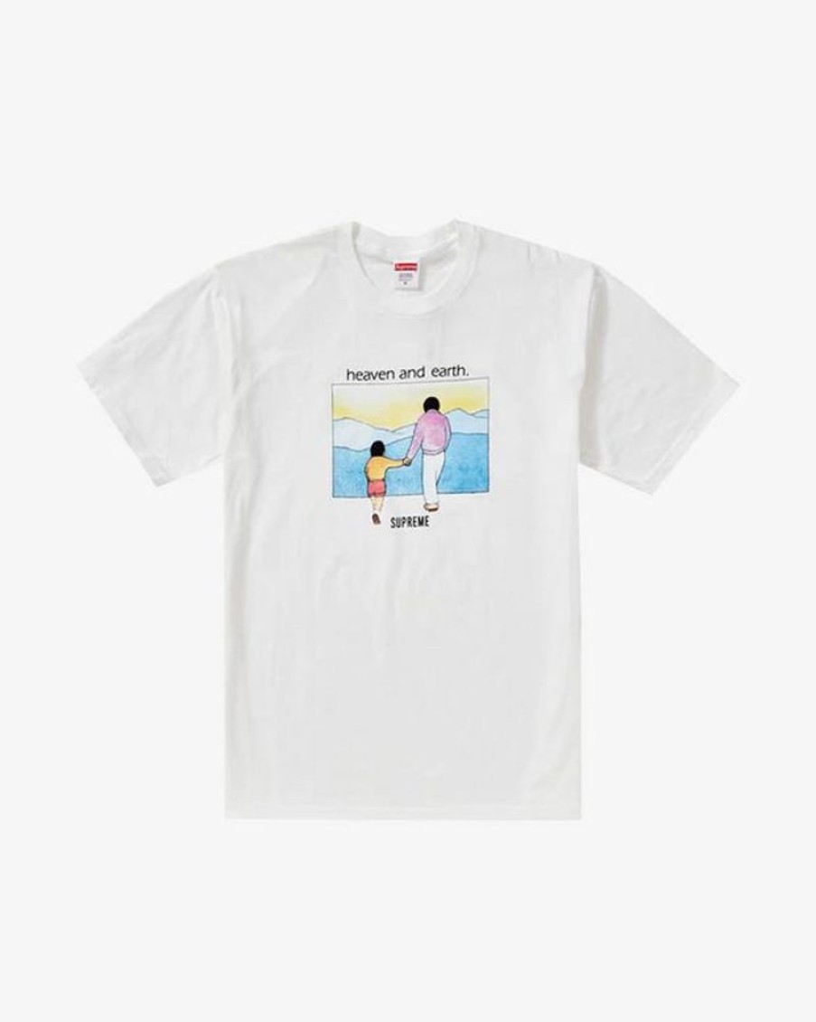 Secret Sneaker Store Online Supreme Fw19 Heaven And Earth White Tee | Streetwear