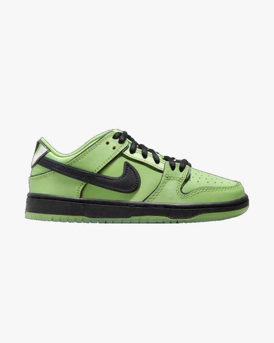 Secret Sneaker Store Online Nike X The Powerpuff Girls Nike Sb Dunk Buttercup Green Preschool | Kids Footwear