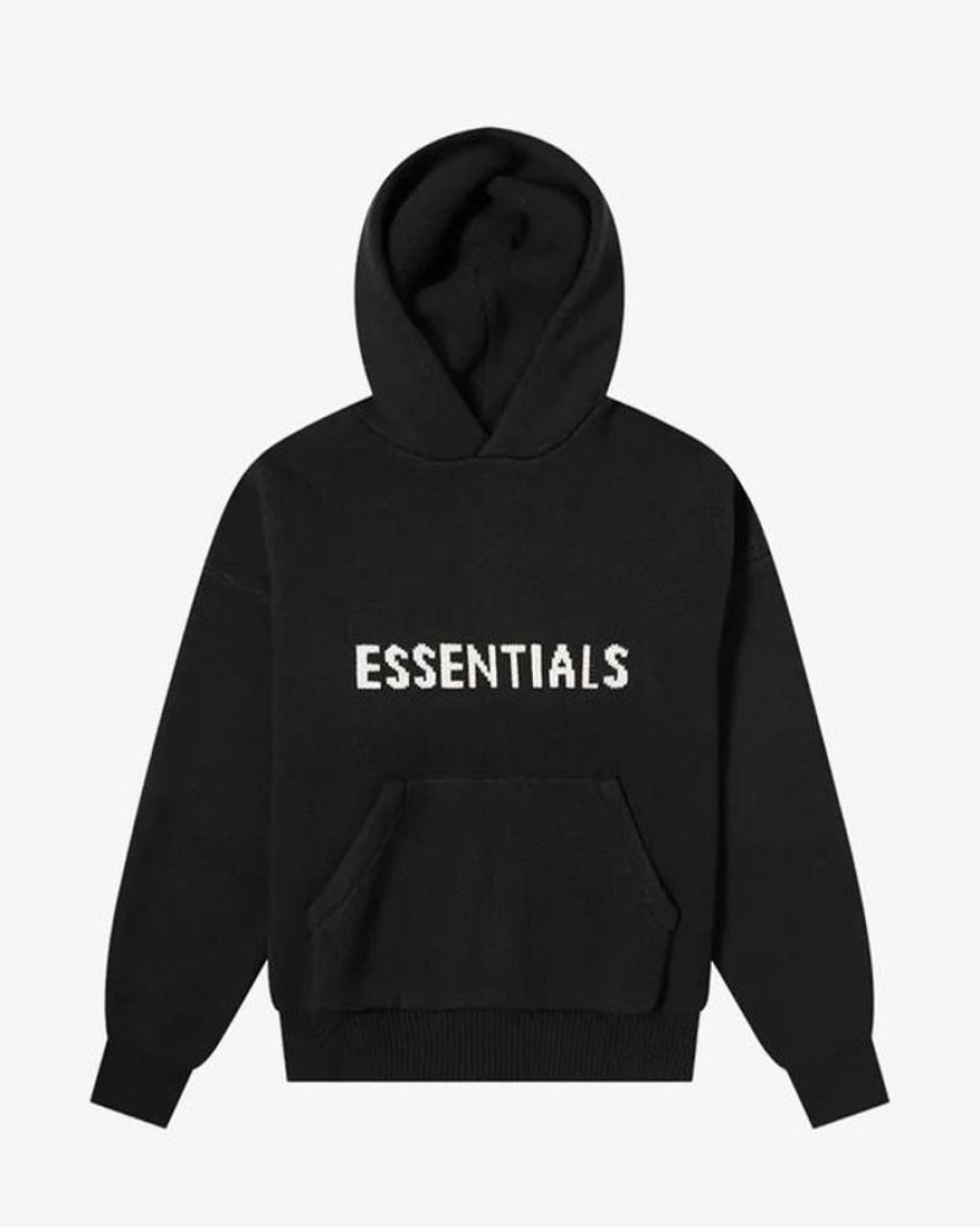 Secret Sneaker Store Online Fog Essentials Ss21 Black Knit Hoodie | Hoodies