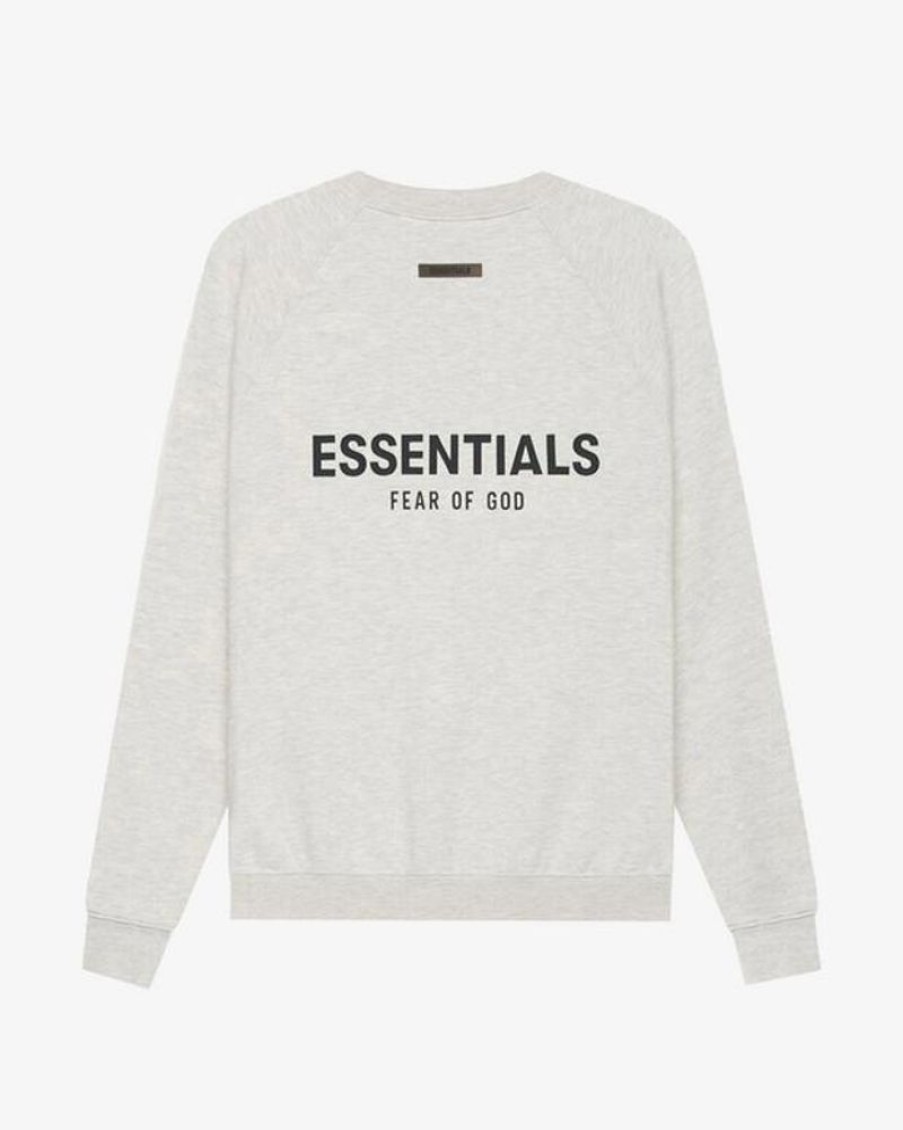 Secret Sneaker Store Online Fog Essentials Ss21 Silicon Applique Oatmeal Crewneck | Streetwear