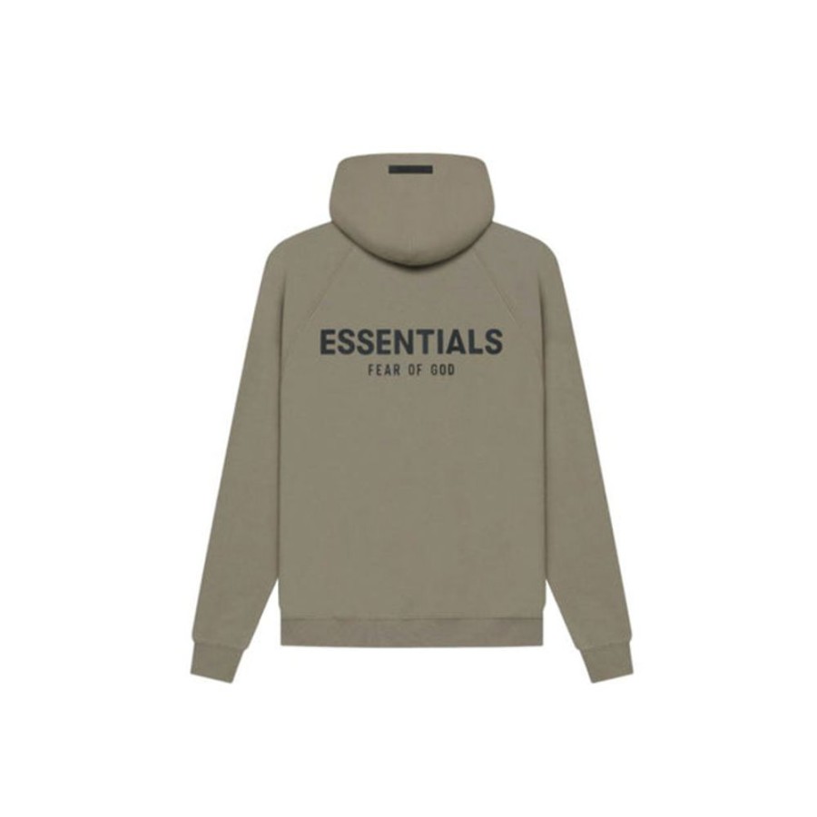 Secret Sneaker Store Online Fog Essentials Ss21 Silicon Applique Logo Taupe Hoodie | Hoodies
