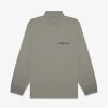 Secret Sneaker Store Online Fog Essentials Ss21 Light Cement Polo Longsleeve (New) | Streetwear