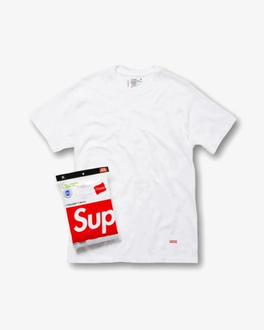 Secret Sneaker Store Online Supreme Hanes Tagless Tee White 3 Pack (New) | Streetwear