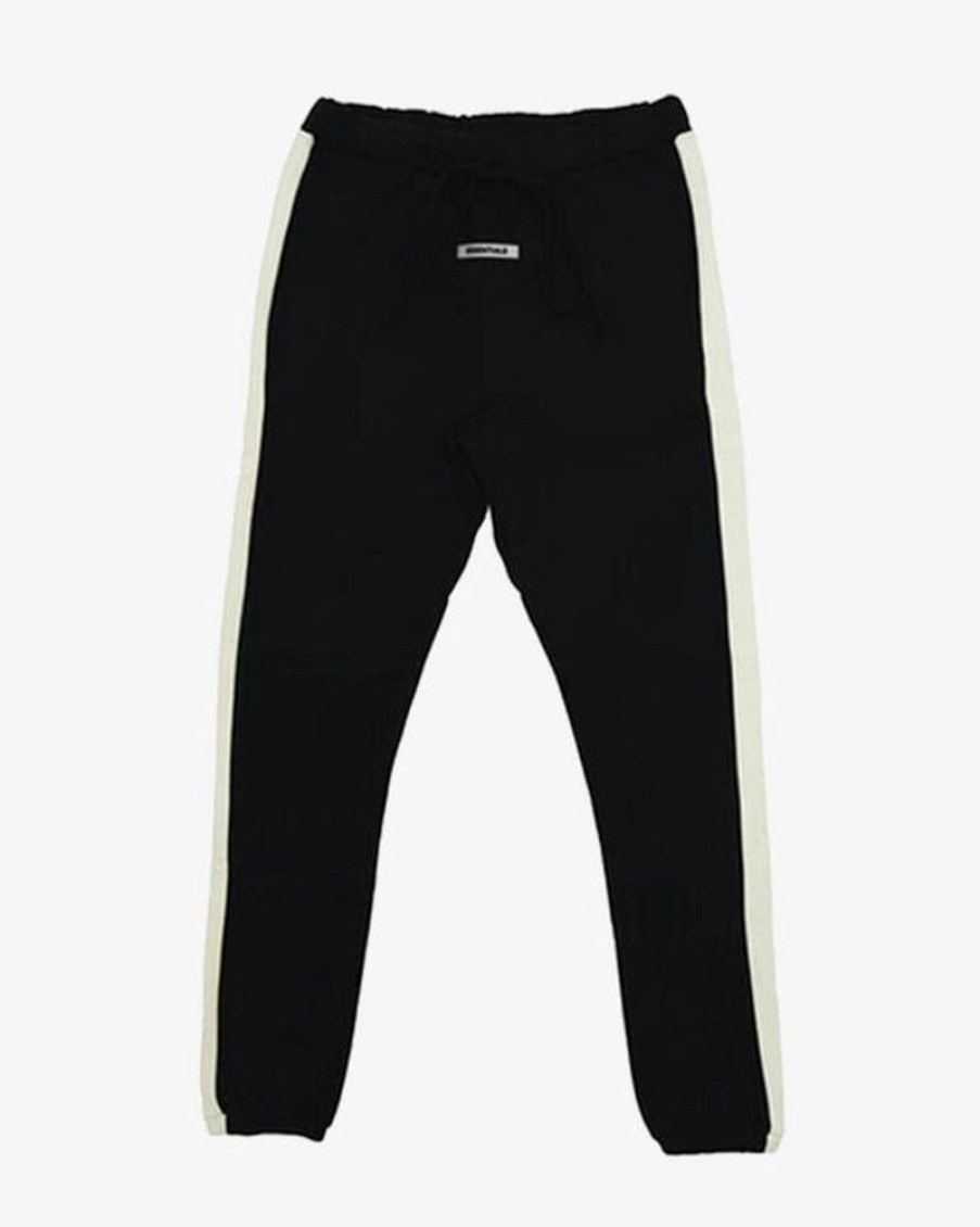 Secret Sneaker Store Online Fog Essentials Fw19 Black Cream Side Stripe Pants | Streetwear