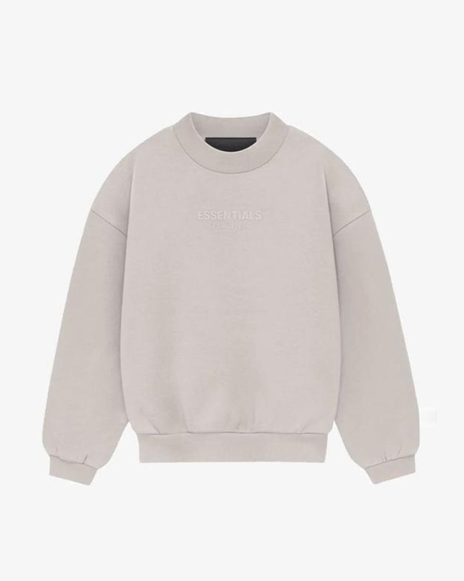 Secret Sneaker Store Online Fog Essentials Fw23 Silver Cloud Kids Crewneck (New) | Kids Apparel