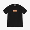Secret Sneaker Store Online Supreme San Francisco Orange Box Logo Black Tee (New) | Streetwear