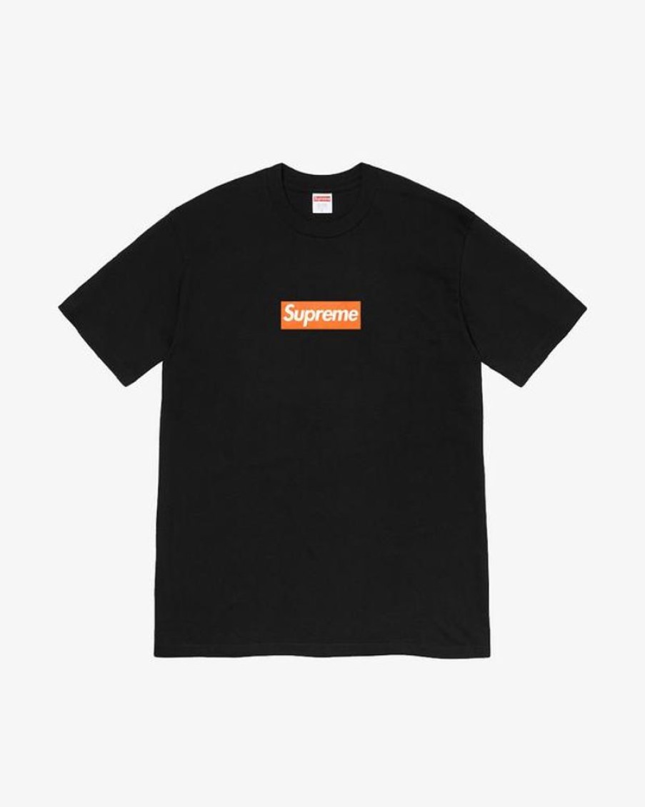 Secret Sneaker Store Online Supreme San Francisco Orange Box Logo Black Tee (New) | Streetwear