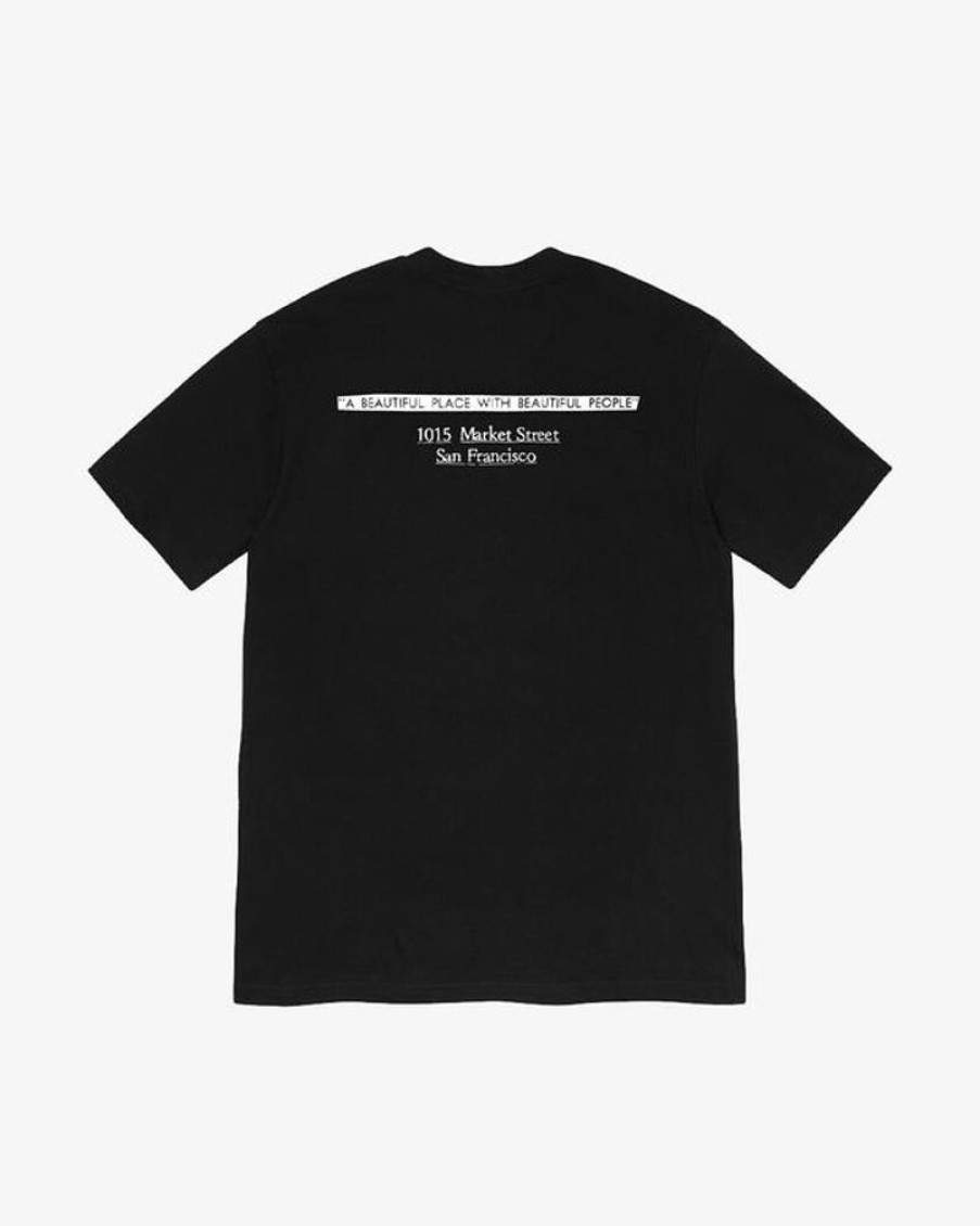 Secret Sneaker Store Online Supreme San Francisco Orange Box Logo Black Tee (New) | Streetwear