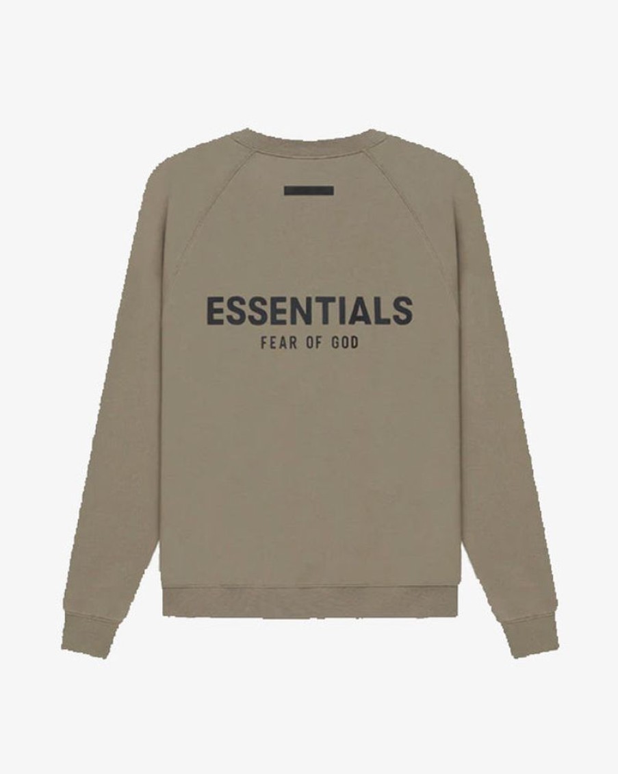 Secret Sneaker Store Online Fog Essentials Ss21 Silicon Applique Taupe Crewneck | Streetwear