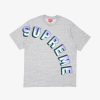 Secret Sneaker Store Online Supreme Ss18 Gradient Arc Logo Tee Heather Grey (New) | Streetwear
