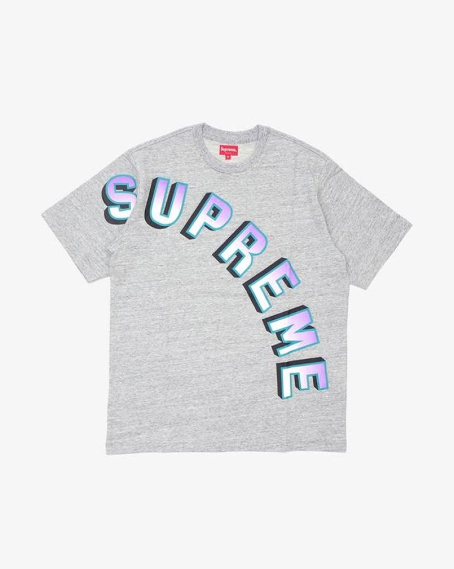 Secret Sneaker Store Online Supreme Ss18 Gradient Arc Logo Tee Heather Grey (New) | Streetwear