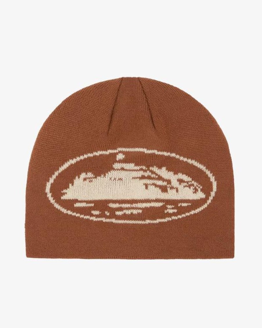 Secret Sneaker Store Online Corteiz Alcatraz Skully Beanie Brown | Streetwear