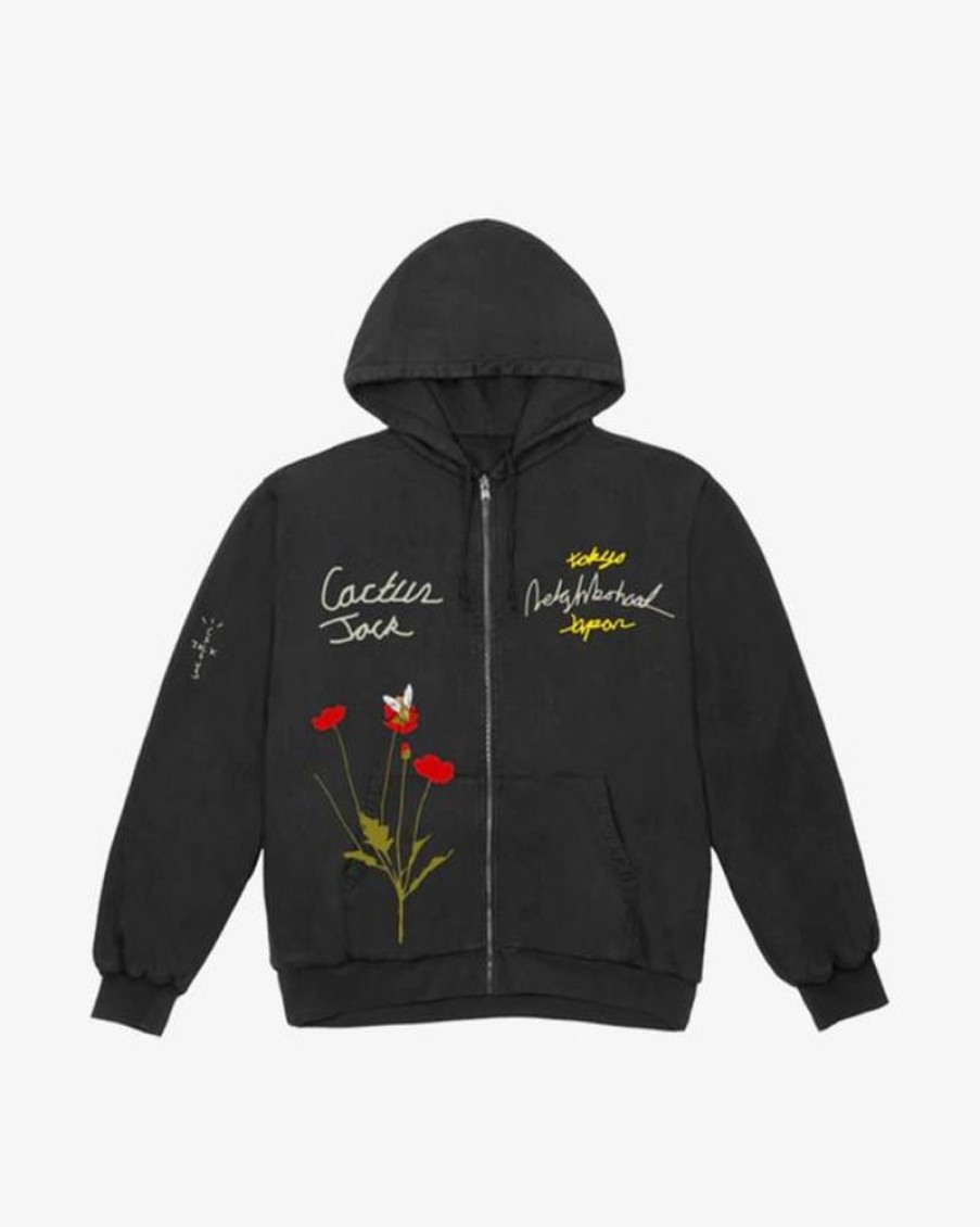 Secret Sneaker Store Online Travis Scott Cactus Jack X Neighborhood Carousel Zip Up Hoodie Black | Streetwear