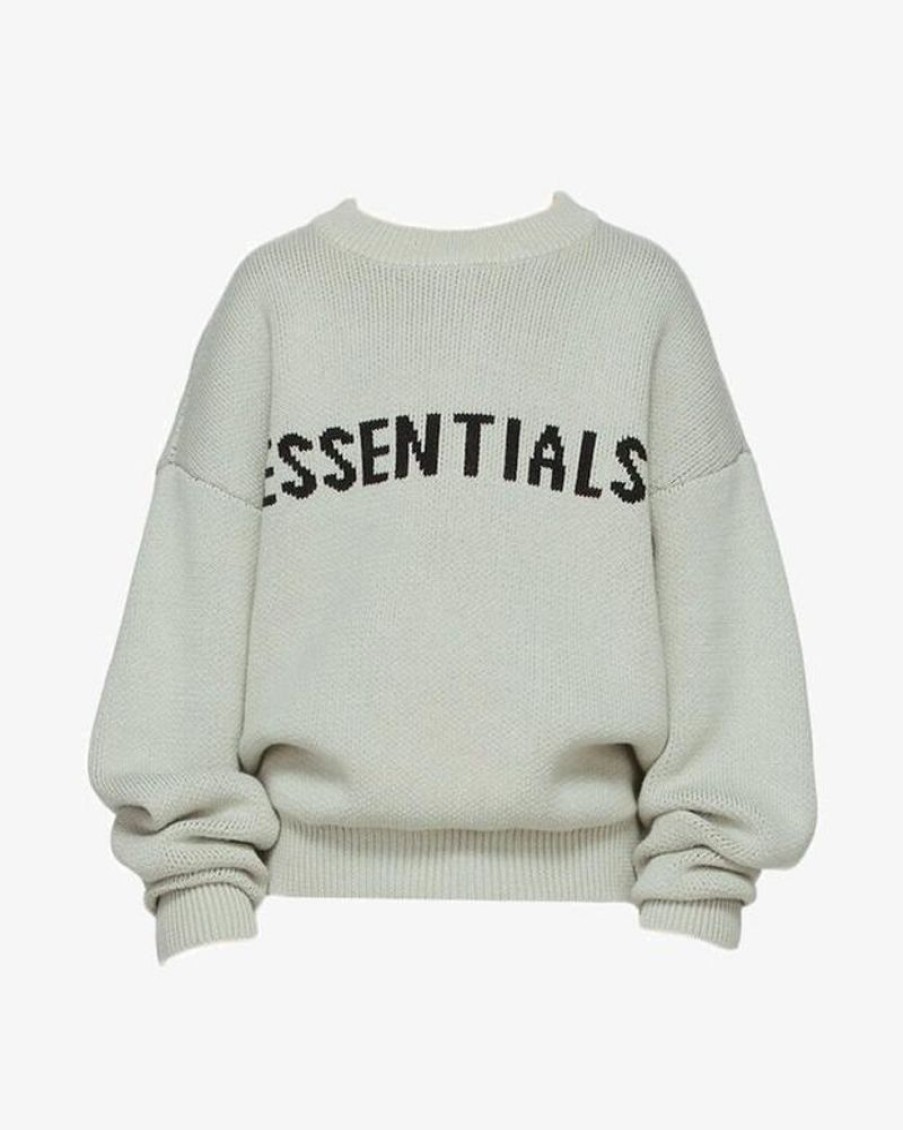 Secret Sneaker Store Online Fog Essentials Fw21 Kids Knit Sweater Concrete | Kids Apparel