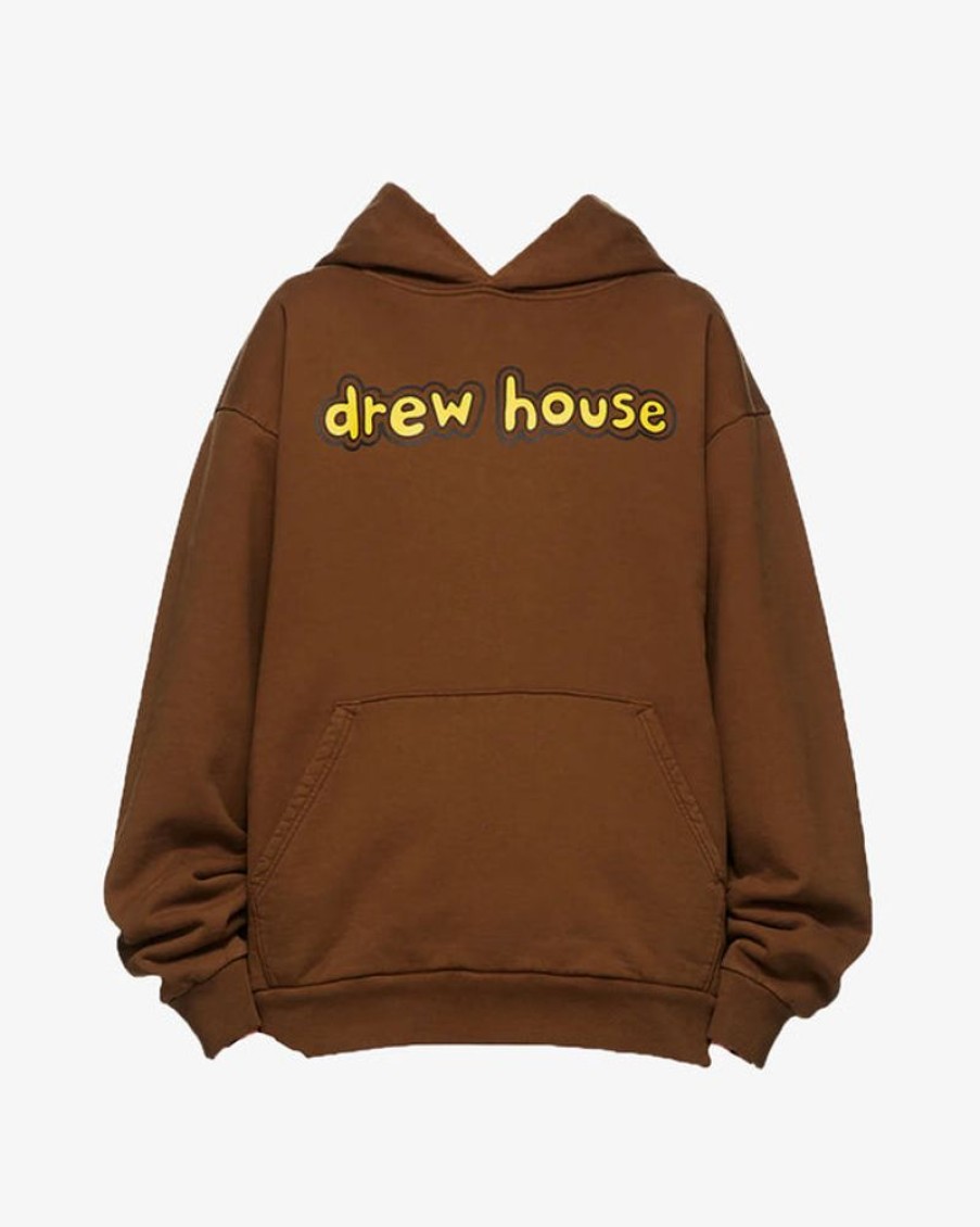 Secret Sneaker Store Online Drew House Cartoon Font Hoodie Brown | Streetwear