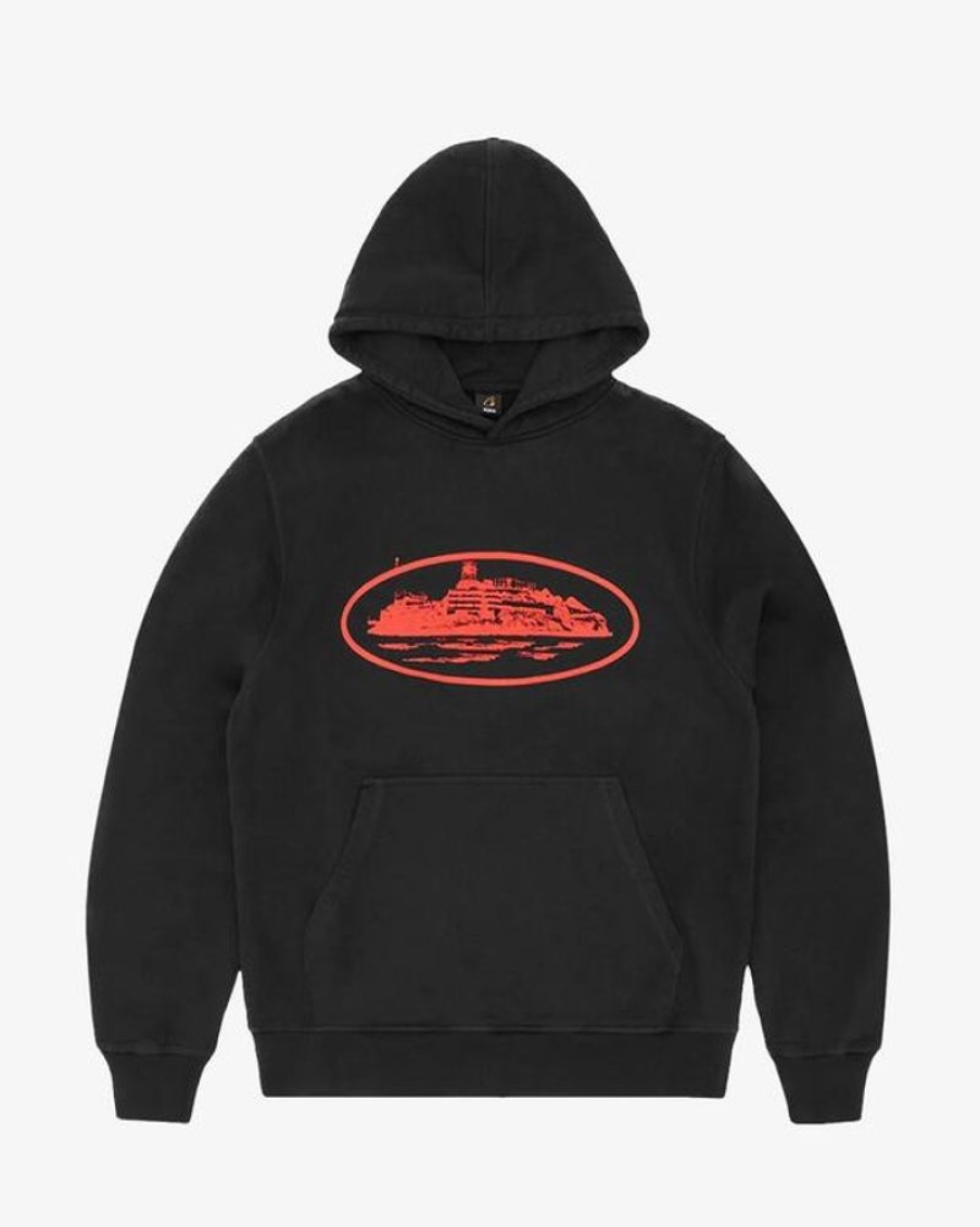 Secret Sneaker Store Online Corteiz Alcatraz Hoodie Black Red | Streetwear