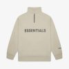 Secret Sneaker Store Online Fog Essentials Ss20 Silicon Applique Half Zip Pullover Sweater Moss | Streetwear