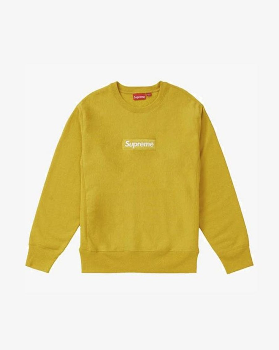 Secret Sneaker Store Online Supreme Fw18 Box Logo Crewneck Mustard - | Streetwear