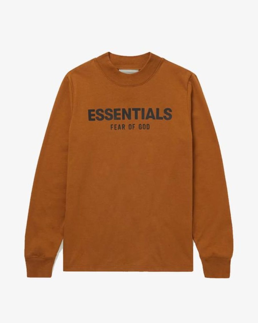 Secret Sneaker Store Online Fog Essentials Ss21 Silicon Applique Vicunia Brown Longsleeve Kids (New) | Kids Apparel