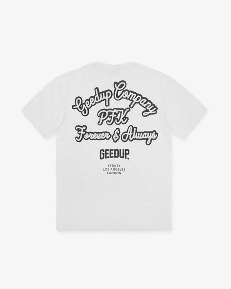 Secret Sneaker Store Online Geedup Company Tee White Navy | Streetwear