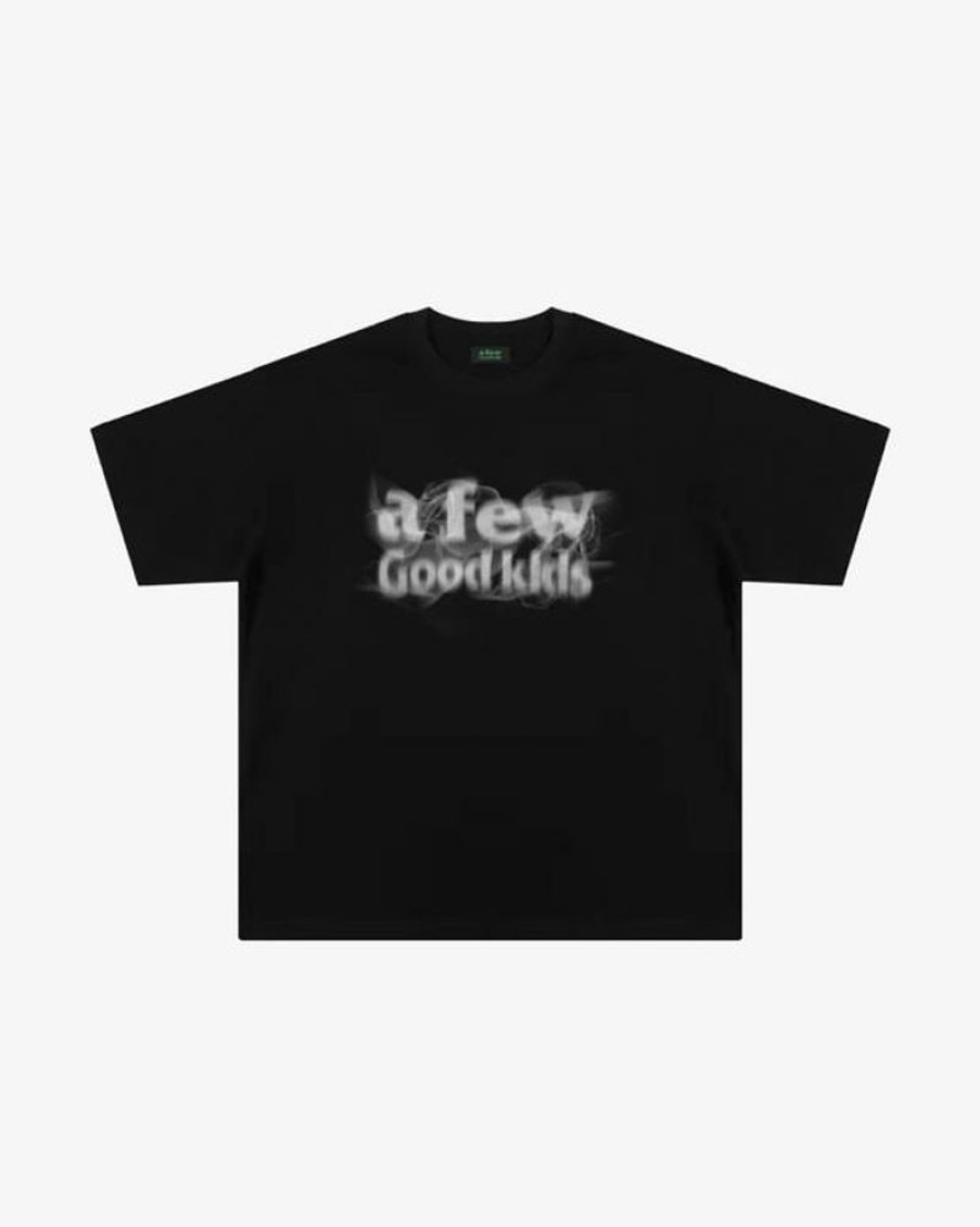 Secret Sneaker Store Online A Few Good Kids Ss23 Smoke Logo Black Tee (New) | Streetwear