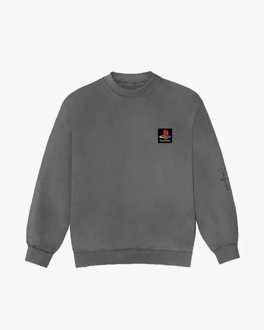 Secret Sneaker Store Online Travis Scott X Playstation Charcoal Crewneck | Streetwear