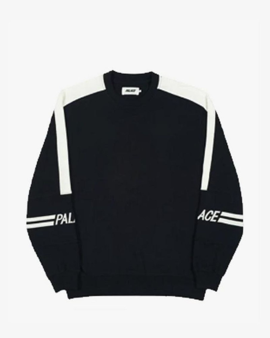 Secret Sneaker Store Online Palace 320 Crewneck Black White - | Streetwear